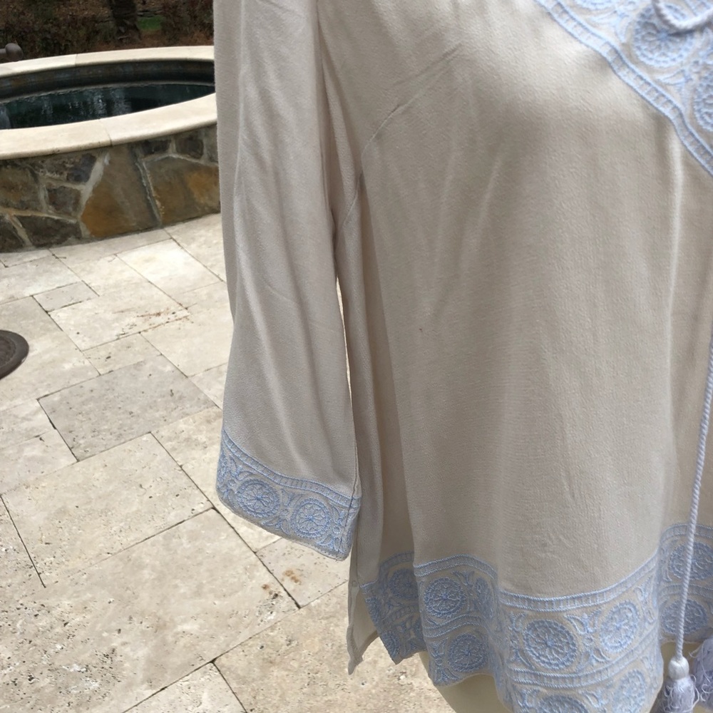 Soieblu Embroidered Top with Tassels - Picture 4 of 8